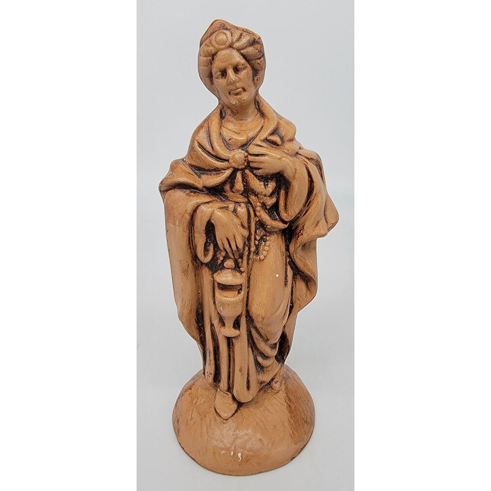 Nativity Wise Man Ceramic Mold Glazed Tan Brown Replacement Piece Figurine